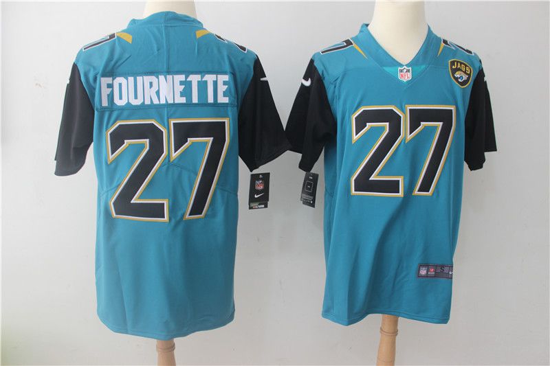 Men Jacksonville Jaguars #27 Fournette Green Nike Vapor Untouchable Limited NFL Jerseys->->NFL Jersey